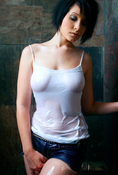 short hair girl squirt pretty photo