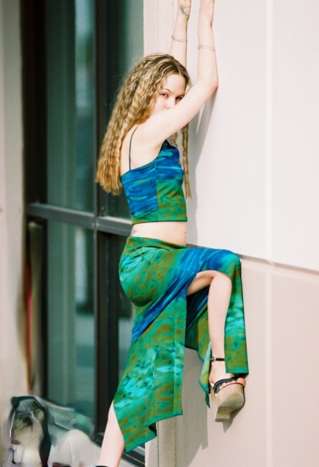 curly hair kissing pretty photo